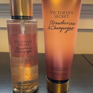 Victoria’s Secret Strawberries and Champagne body lotion and body mist